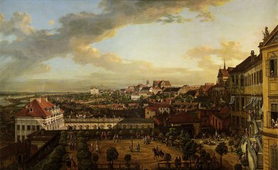 Blick auf Warschau von der Terrasse des Königsschlosses von Bernardo Bellotto